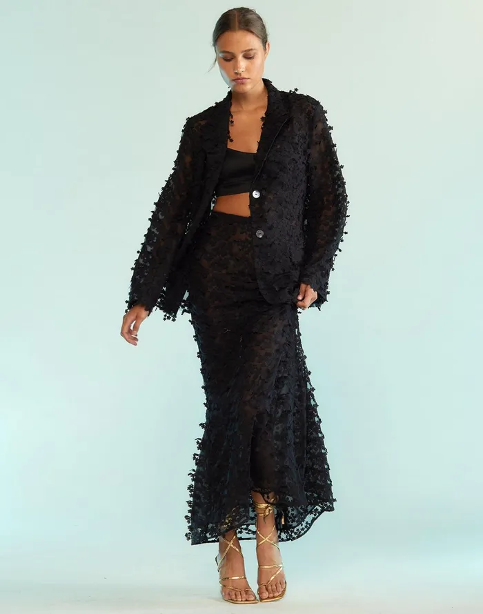 3d Embroidered Tulle Skirt 8211 Black Women Cynthia Rowley Bottoms