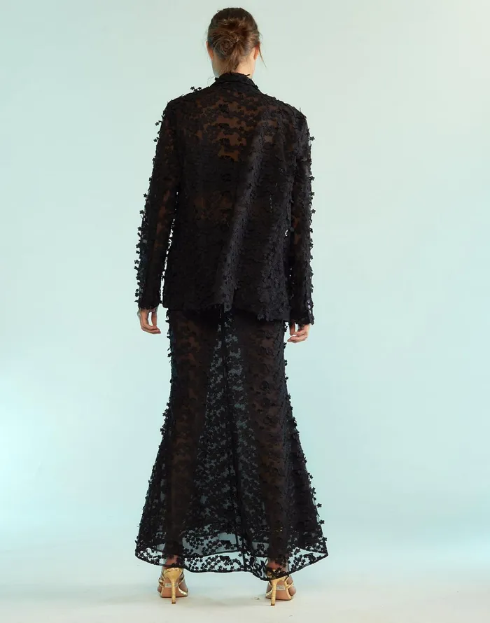 3d Embroidered Tulle Skirt 8211 Black Women Cynthia Rowley Bottoms