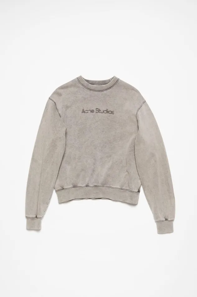Acne Studios Blurred Logo Sweater Faded Grey Man Sweatshirts