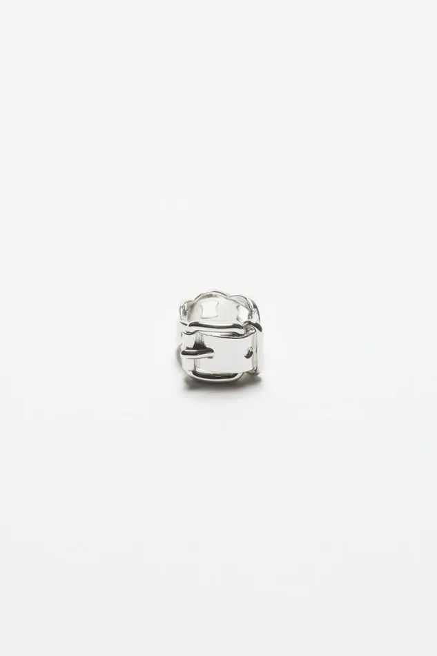 Acne Studios Buckle Ring Silver Man Jewellery