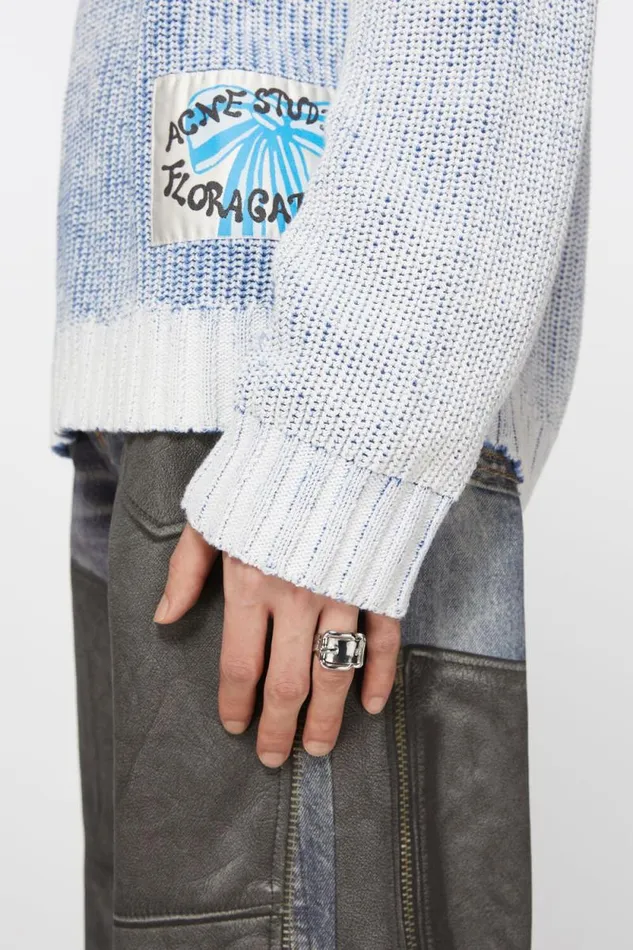 Acne Studios Buckle Ring Silver Man Jewellery