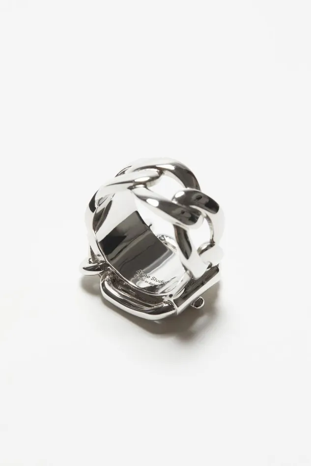 Acne Studios Buckle Ring Silver Man Jewellery