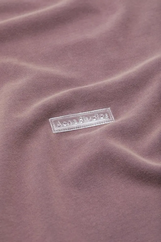 Acne Studios Crew Neck Tshirt 8211 Relaxed Unisex Fit Plum Purple Man Tshirts