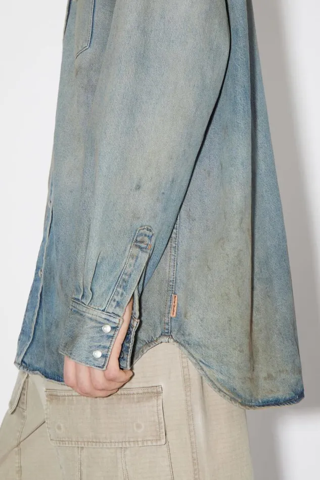 Acne Studios Denim Buttonup Shirt Mid Blue Man Shirts