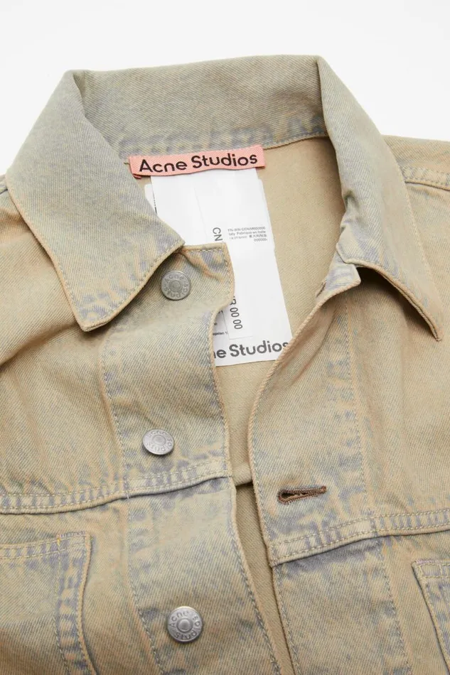 Acne Studios Denim Jacket 8211 Oversized Cropped Fit Light Sand Man Outerwear