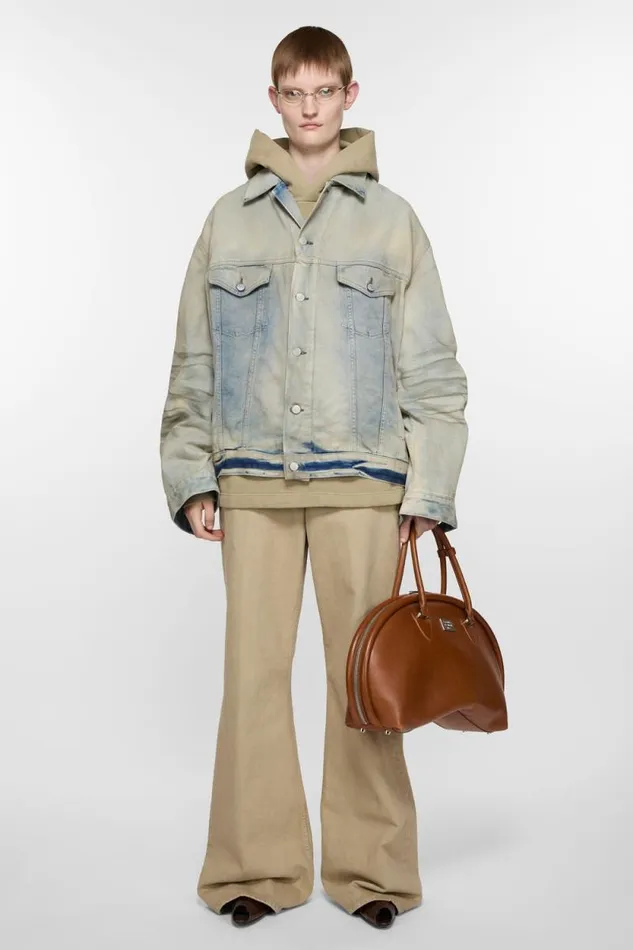 Acne Studios Denim Jacket 8211 Oversized Fit Light Blue Woman Outerwear