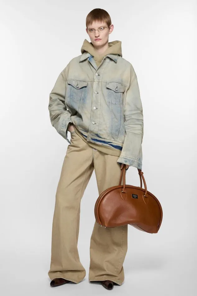 Acne Studios Denim Jacket 8211 Oversized Fit Light Blue Woman Outerwear