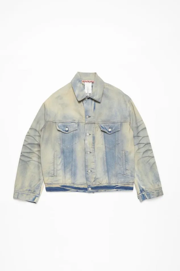 Acne Studios Denim Jacket 8211 Oversized Fit Light Blue Woman Outerwear