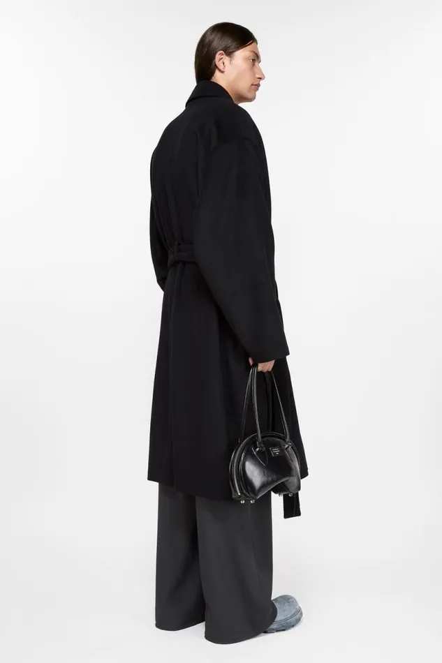 Acne Studios Doublebreasted Coat Black Man Outerwear