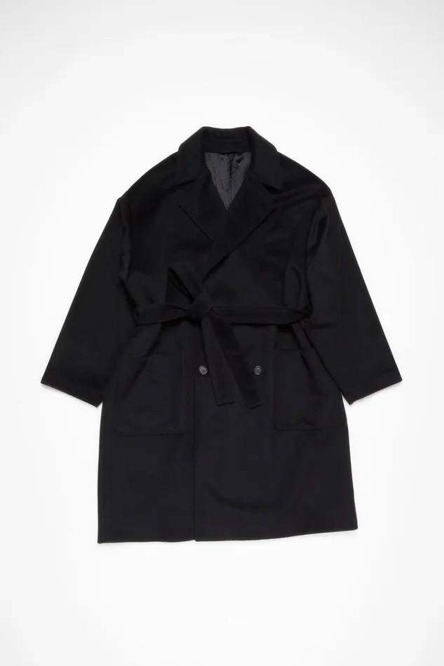 Acne Studios Doublebreasted Coat Black Man Outerwear