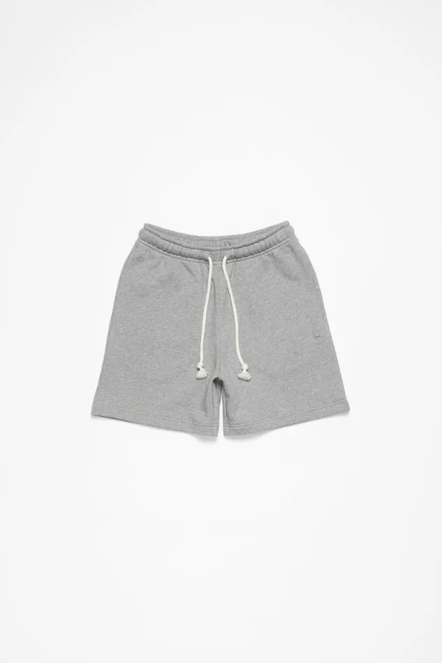 Acne Studios Fleece Shorts Light Grey Melange Woman Shorts