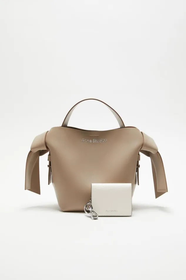 Acne Studios Folded Leather Wallet White Man Small Leather Goods