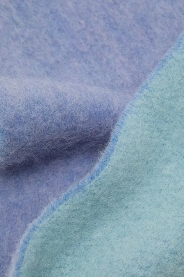 Acne Studios Fringed Scarf Logo Label Bluelight Blue Man Scarves
