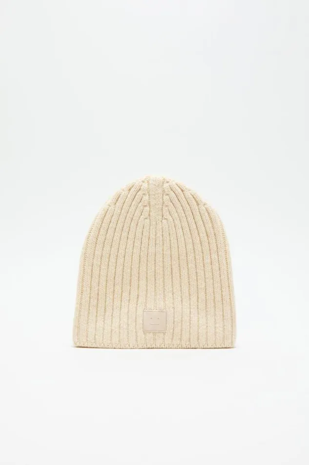 Acne Studios Knitted Beanie Oatmeal Melange Man Hats