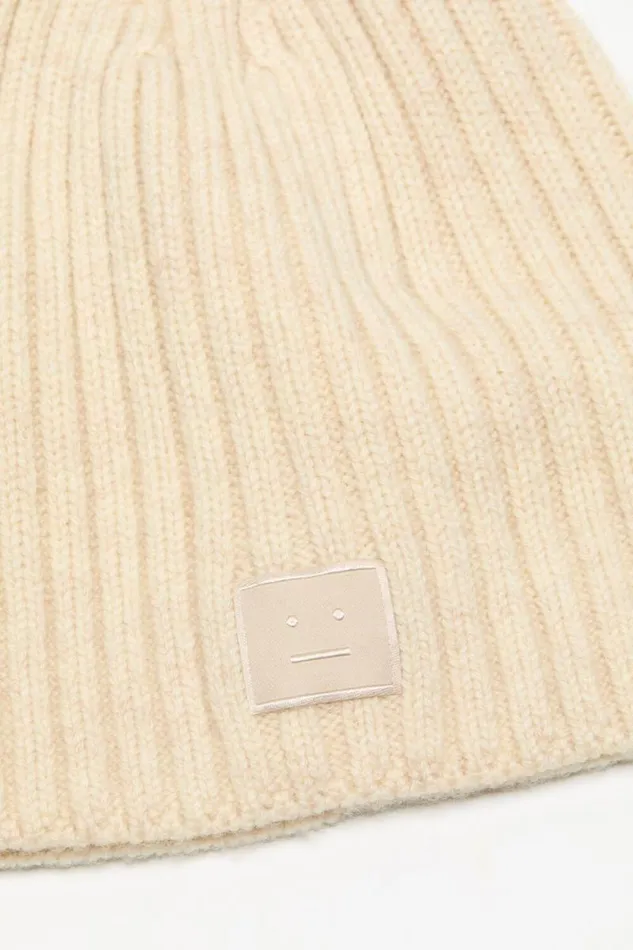 Acne Studios Knitted Beanie Oatmeal Melange Man Hats