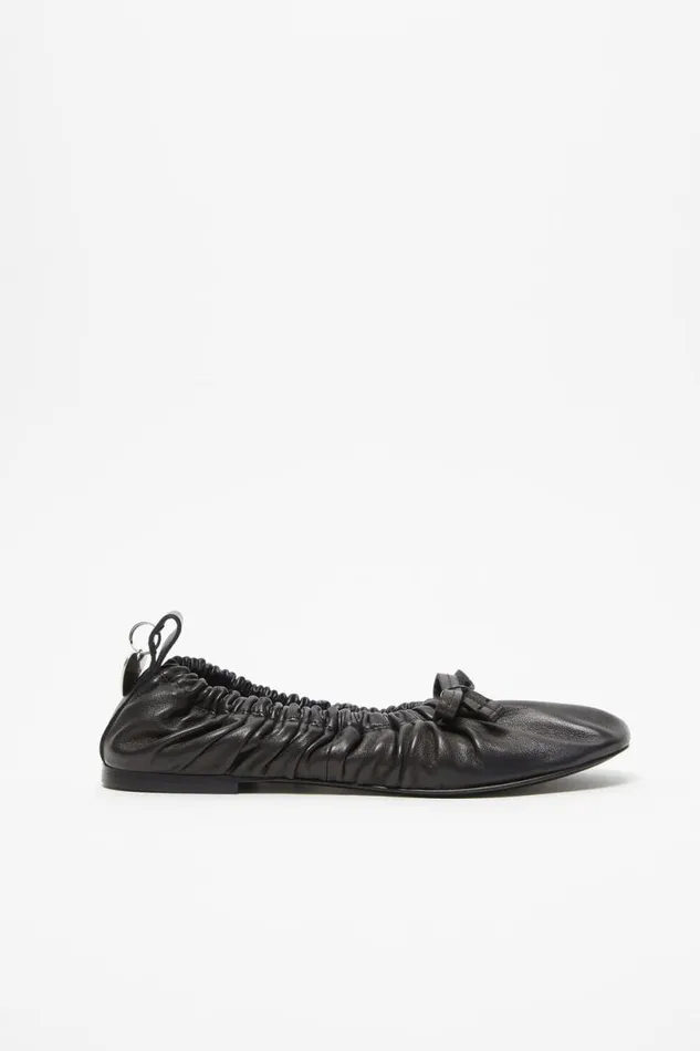 Acne Studios Leather Ballet Flat Black Woman Shoes
