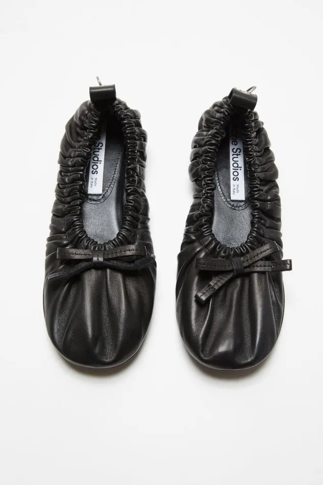 Acne Studios Leather Ballet Flat Black Woman Shoes