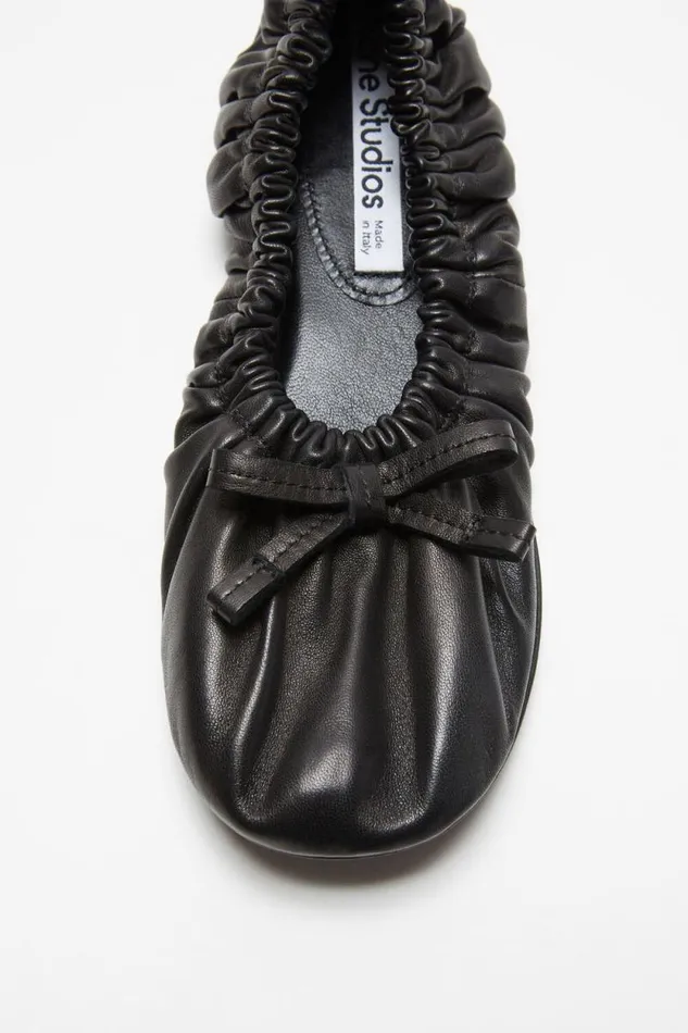 Acne Studios Leather Ballet Flat Black Woman Shoes