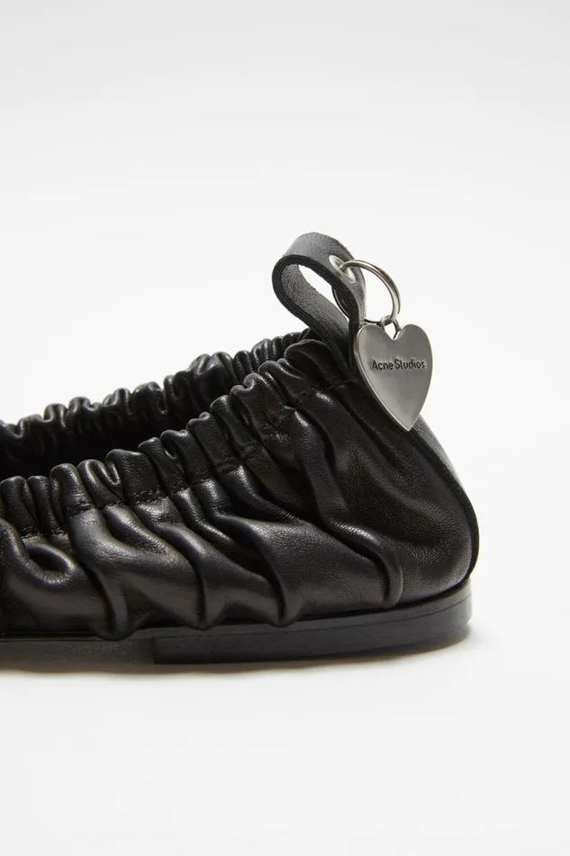 Acne Studios Leather Ballet Flat Black Woman Shoes