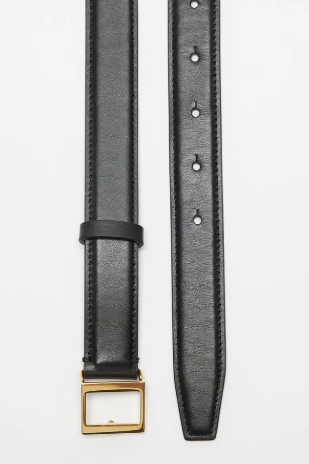 Acne Studios Leather Buckle Belt Blackgold Man Belts