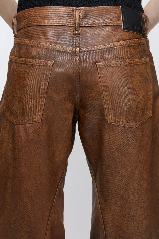 Acne Studios Loose Fit Jeans 8211 2006F Cognac Brown Woman Jeans