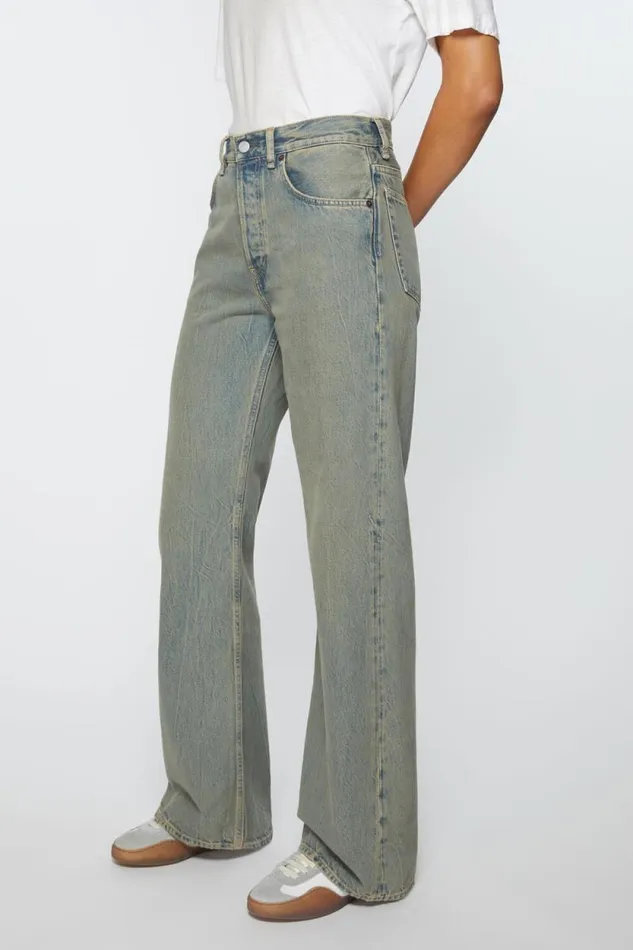 Acne Studios Loose Fit Jeans 8211 2021F Bluebeige Woman Jeans