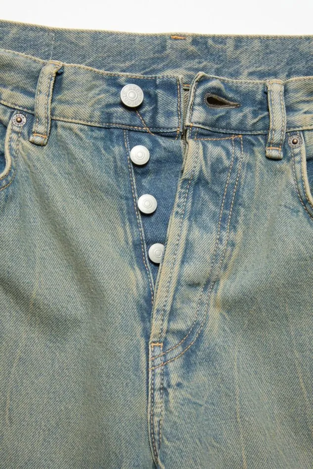 Acne Studios Loose Fit Jeans 8211 2021F Bluebeige Woman Jeans