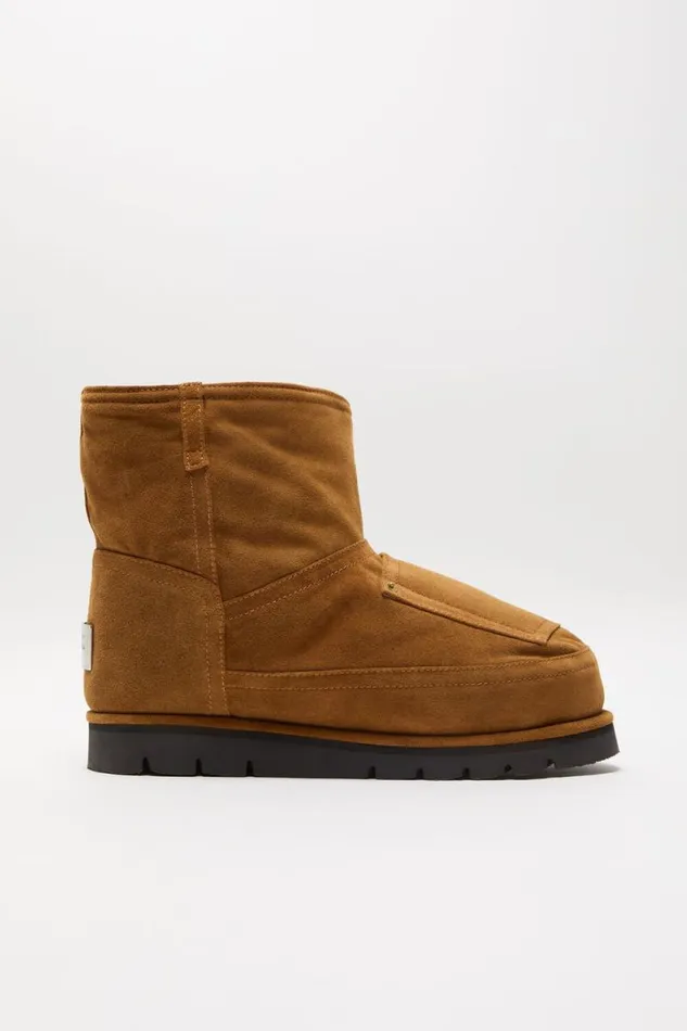 Acne Studios Low Boots Printed Leather Tobacco Brown Man Shoes