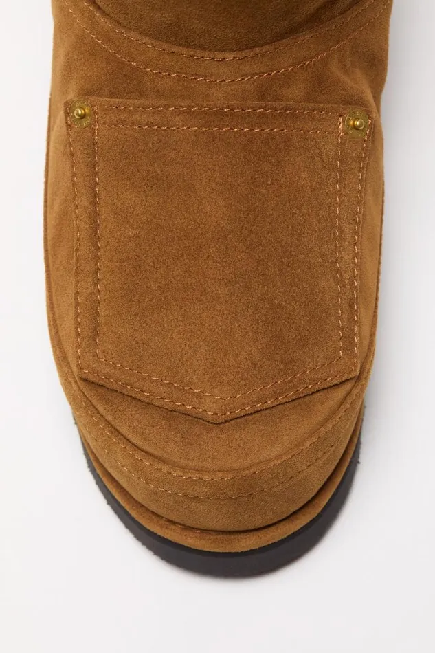 Acne Studios Low Boots Printed Leather Tobacco Brown Man Shoes