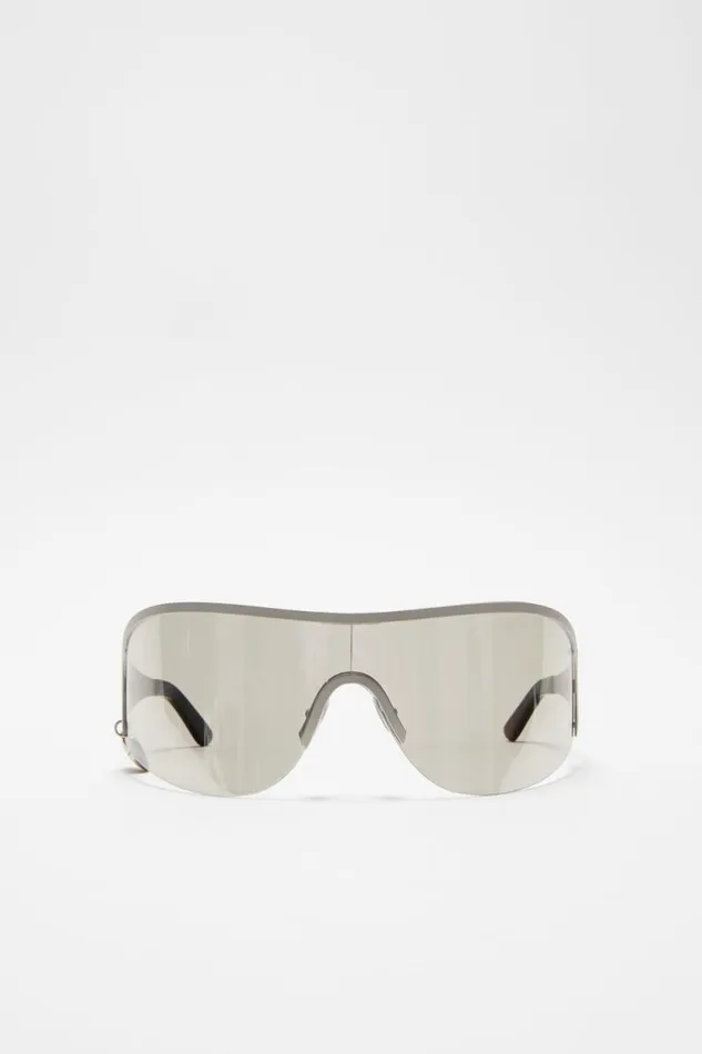 Acne Studios Metal Frame Sunglasses Silvertransparent Woman Eyewear