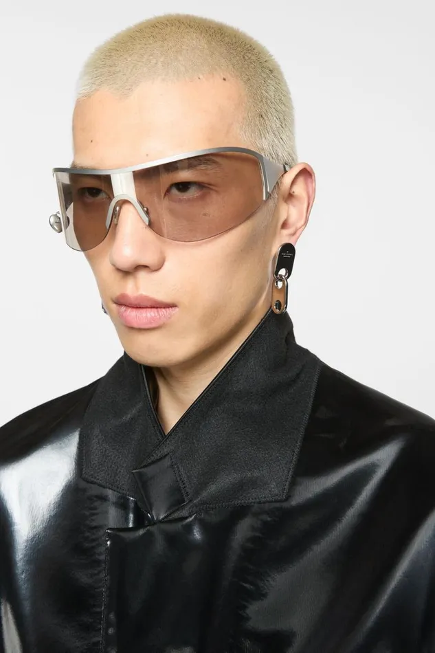 Acne Studios Metal Frame Sunglasses Silvertransparent Woman Eyewear
