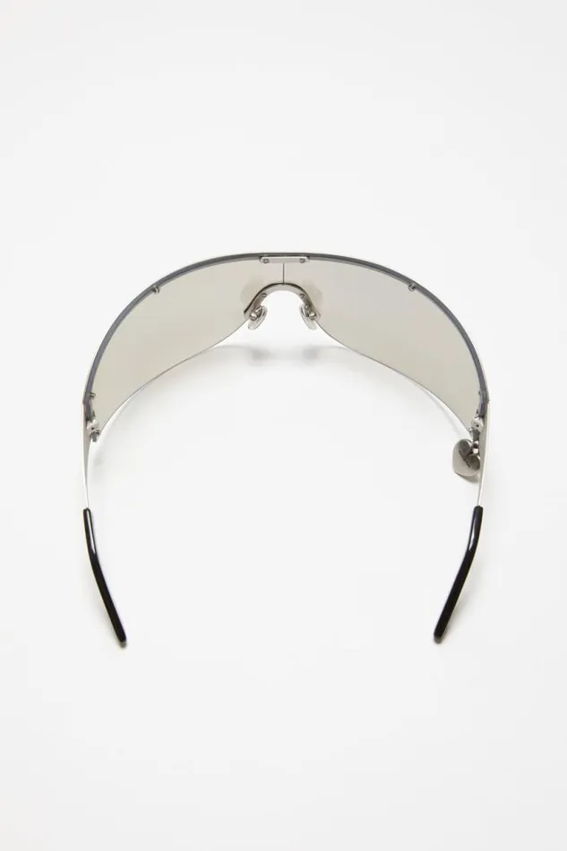Acne Studios Metal Frame Sunglasses Silvertransparent Woman Eyewear