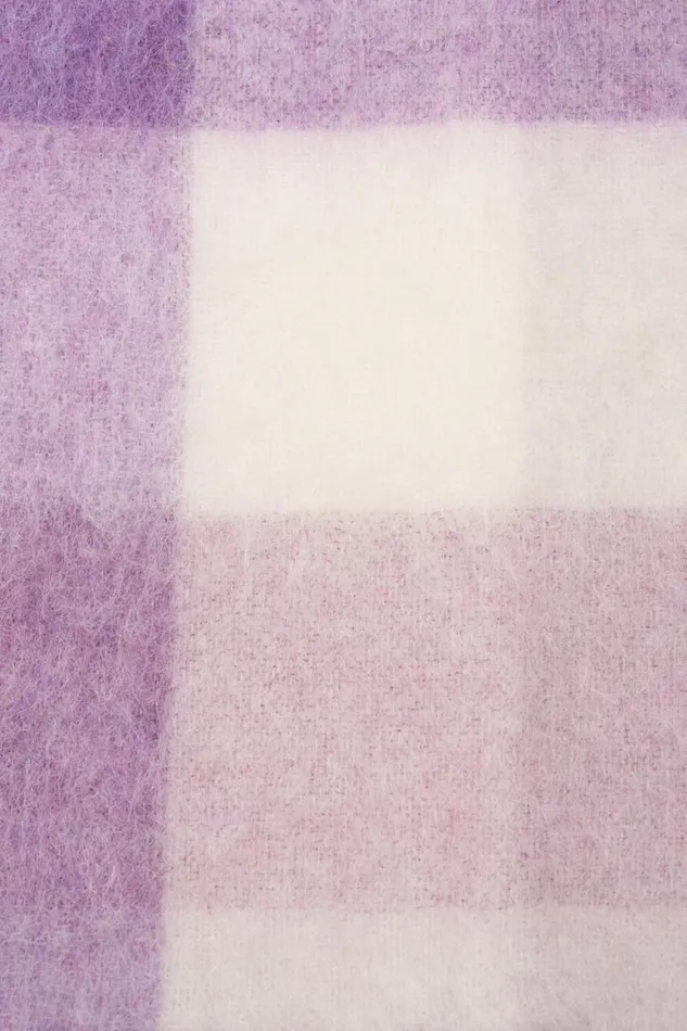 Acne Studios Mohair Checked Scarf Lilacwhite Man Scarves