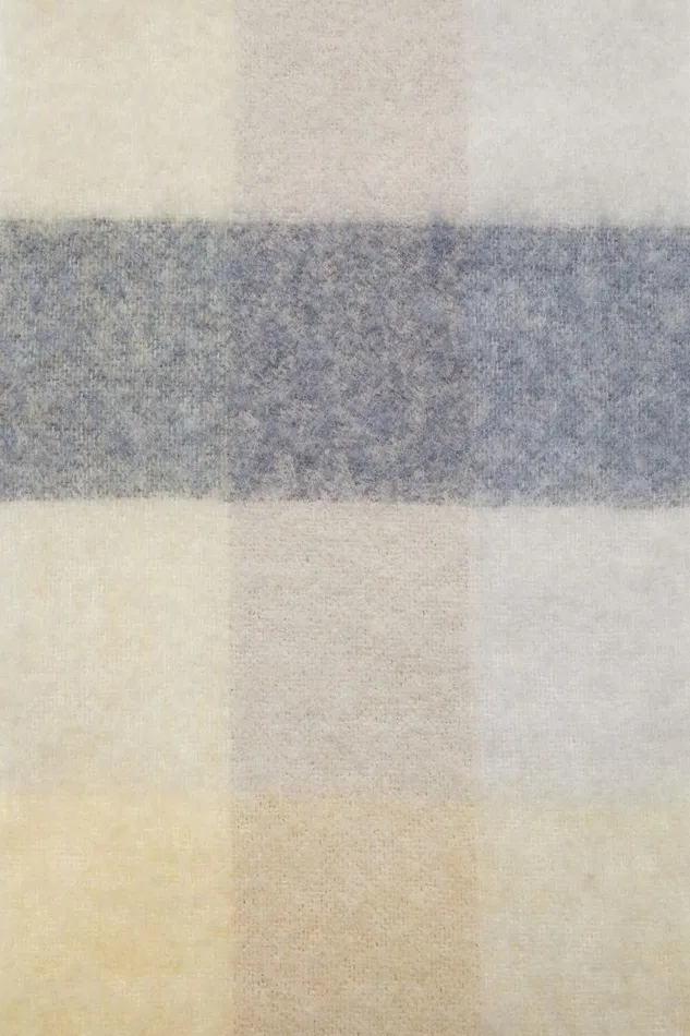 Acne Studios Mohair Checked Scarf Vanillabeigelavender Man Scarves