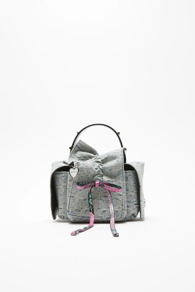 Acne Studios Monogram Multipocket Mini Bag Light Bluepink Woman Bags