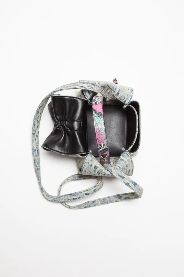 Acne Studios Monogram Multipocket Mini Bag Light Bluepink Woman Bags