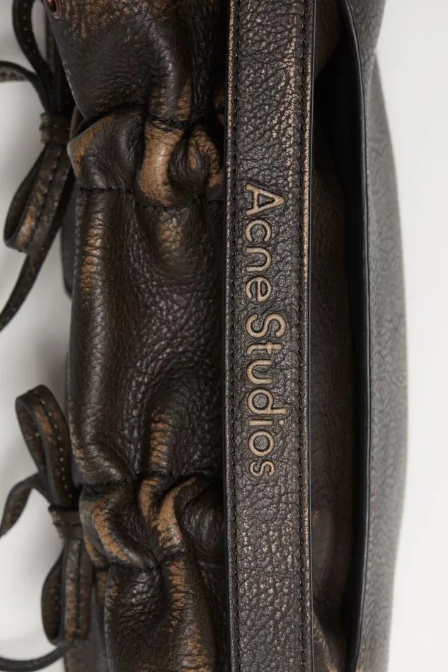 Acne Studios Multipocket Micro Bag Dark Brownbeige Man Bags