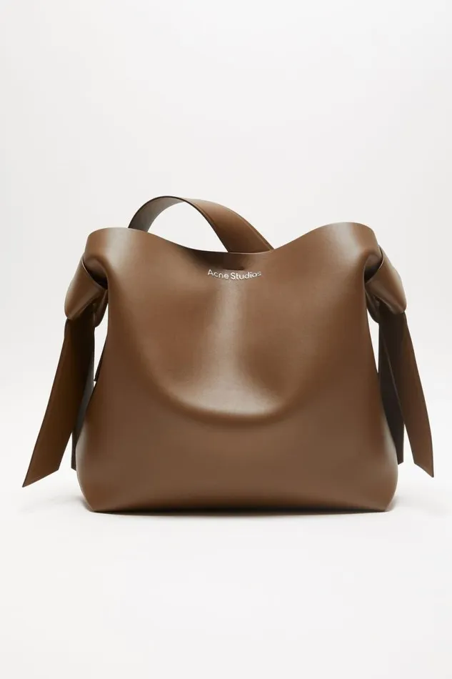 Acne Studios Musubi Midi Shoulder Bag Camel Brown Woman Bags