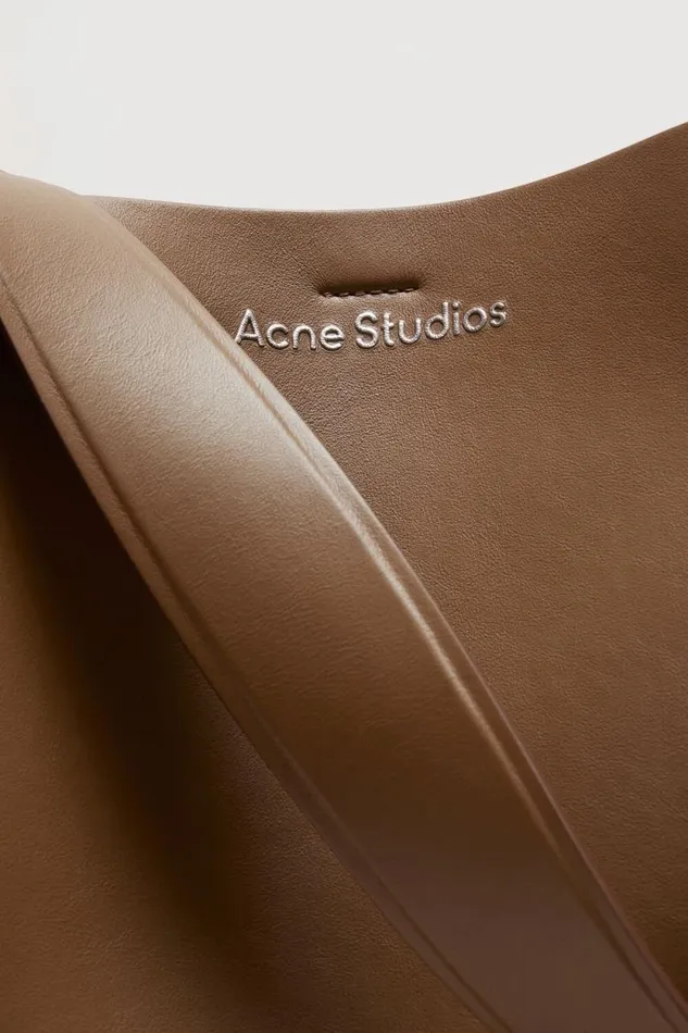 Acne Studios Musubi Midi Shoulder Bag Camel Brown Woman Bags