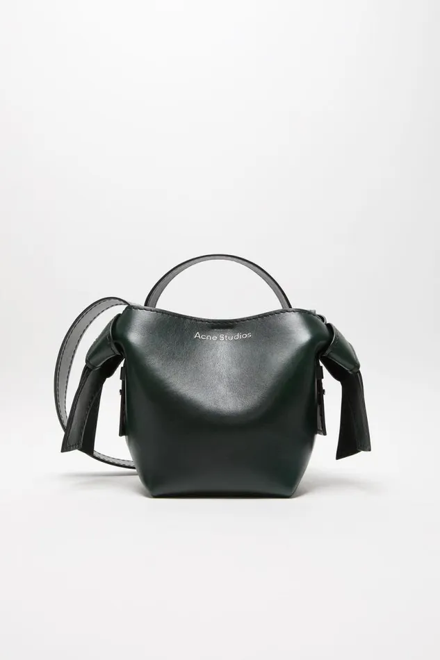 Acne Studios Musubi Mini Shoulder Bag Olive Green Woman Bags