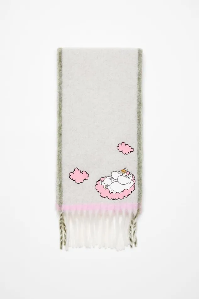 Acne Studios Scarf Acne Studios X Moomin Light Grey Man Scarves