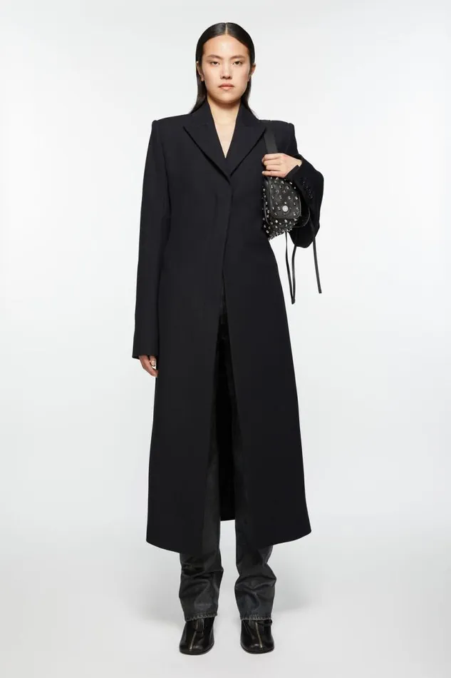 Acne Studios Singlebreasted Coat Black Woman Outerwear