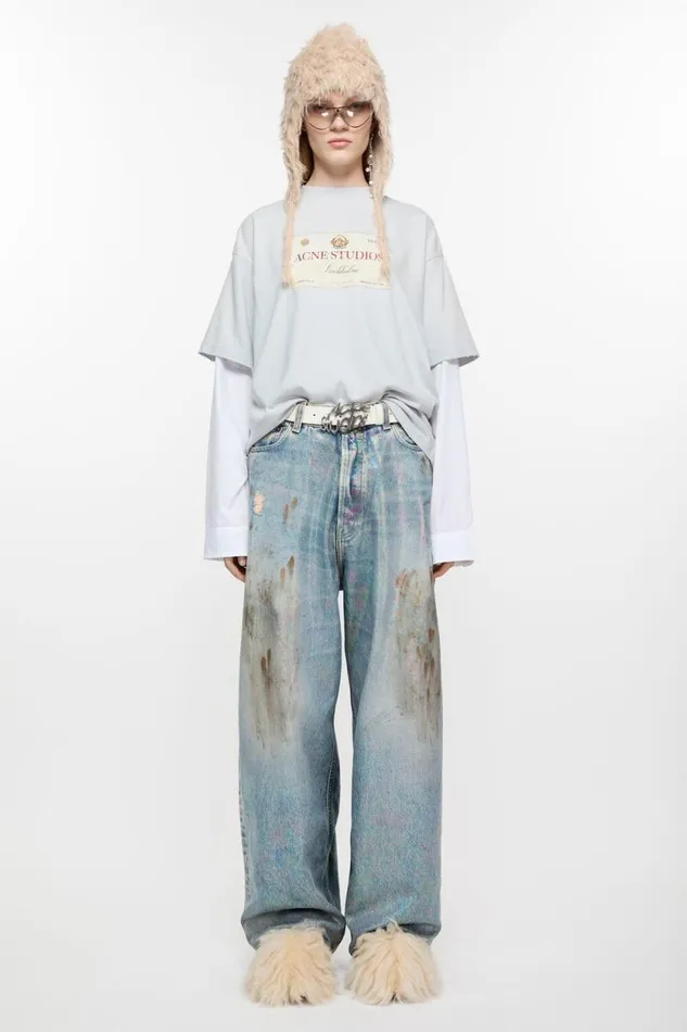 Acne Studios Super Baggy Fit Jeans 8211 2023 Mid Blue Woman Jeans