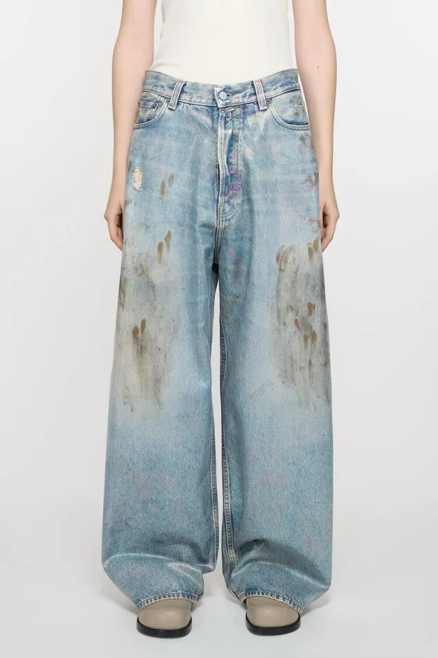 Acne Studios Super Baggy Fit Jeans 8211 2023 Mid Blue Woman Jeans