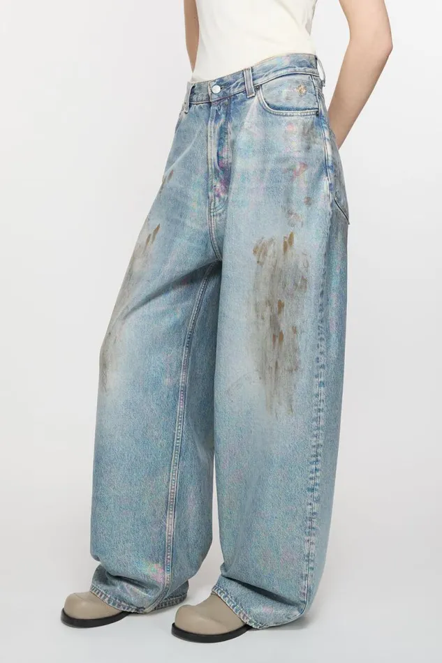Acne Studios Super Baggy Fit Jeans 8211 2023 Mid Blue Woman Jeans