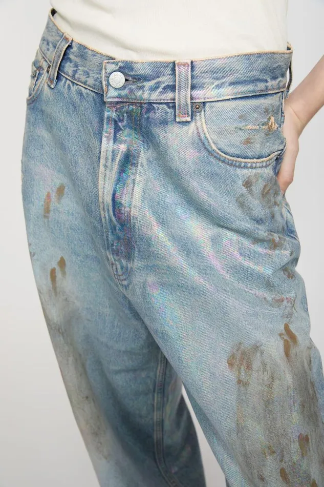 Acne Studios Super Baggy Fit Jeans 8211 2023 Mid Blue Woman Jeans