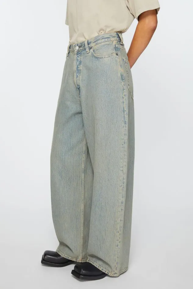 Acne Studios Super Baggy Fit Jeans 8211 2023F Bluebeige Woman Jeans