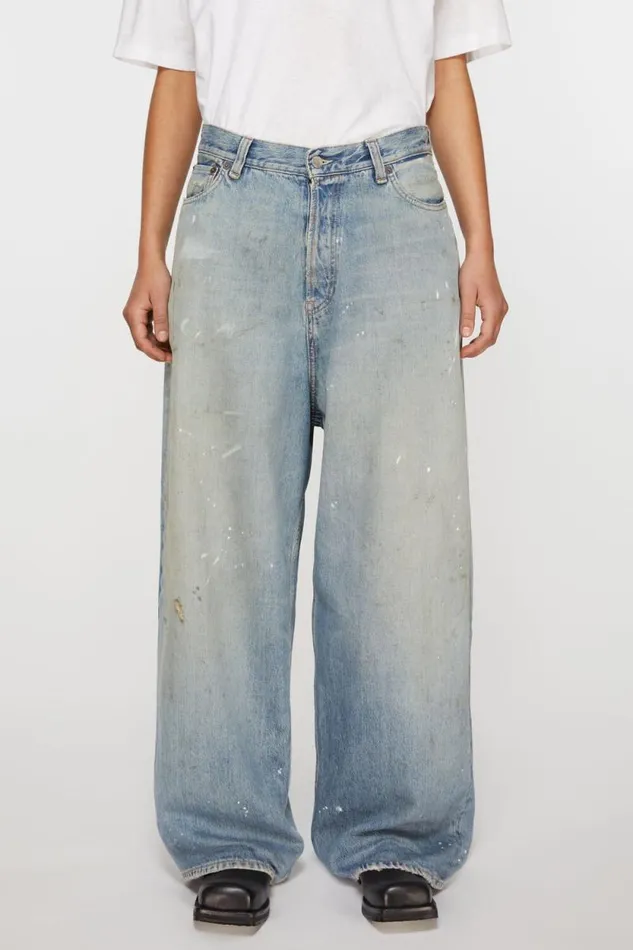 Acne Studios Super Baggy Fit Jeans 8211 2023F Light Blue Woman Jeans