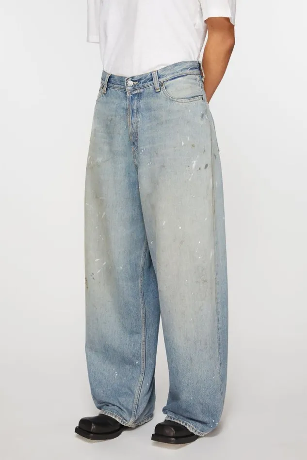 Acne Studios Super Baggy Fit Jeans 8211 2023F Light Blue Woman Jeans
