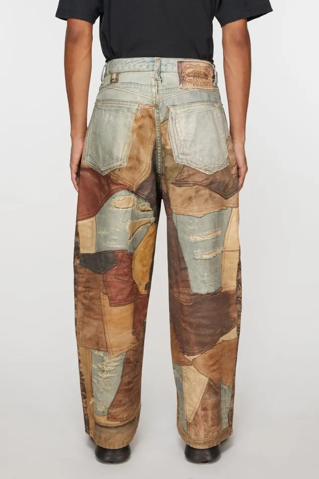 Acne Studios Super Baggy Fit Trousers 2023M Bluebrown Man Jeans